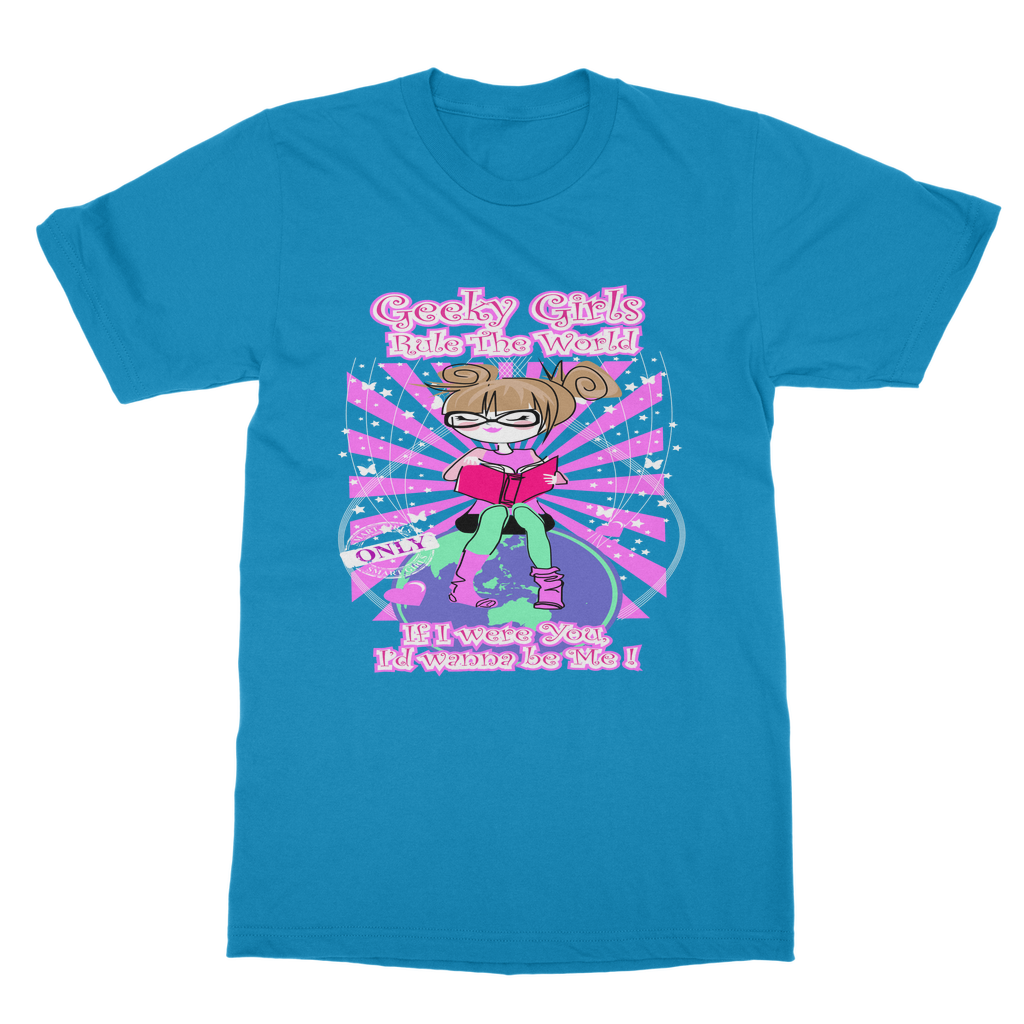 Geeky Girls Rule the World - Maryland Classic Heavy Cotton Adult T-Shirt