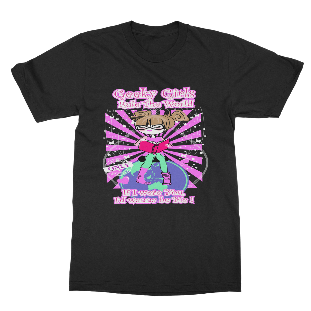 Geeky Girls Rule the World - Maryland Classic Heavy Cotton Adult T-Shirt