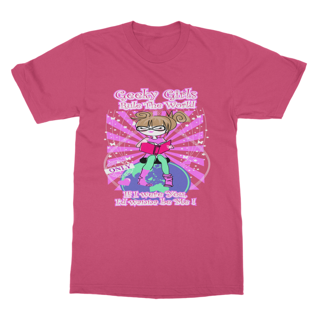 Geeky Girls Rule the World - Maryland Classic Heavy Cotton Adult T-Shirt