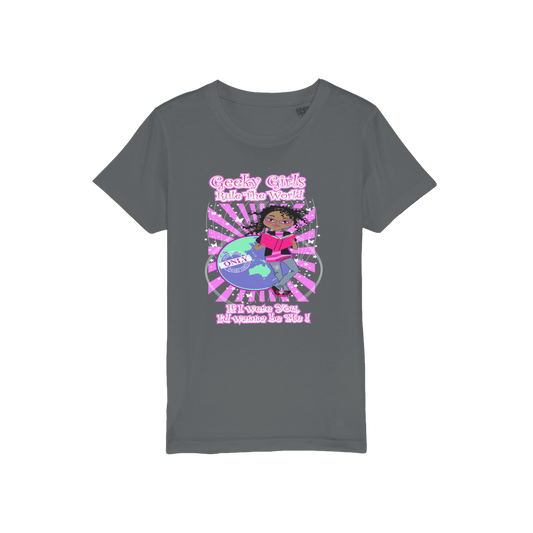 Geeky Girls Rule the World - Morgan Organic Jersey Kids T-Shirt