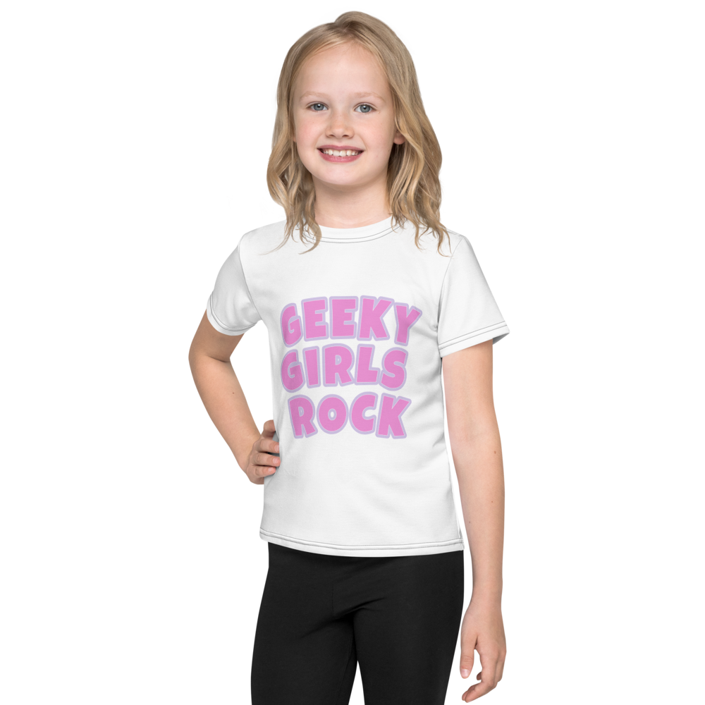 Geeky Girls Rock Kids crew neck t-shirt