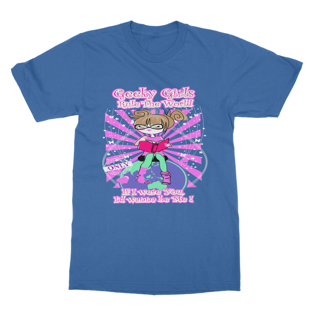 Geeky Girls Rule the World - Maryland Classic Heavy Cotton Adult T-Shirt