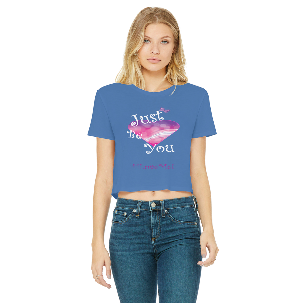 Just Be You Classic Women's Cropped Raw Edge T-Shirt