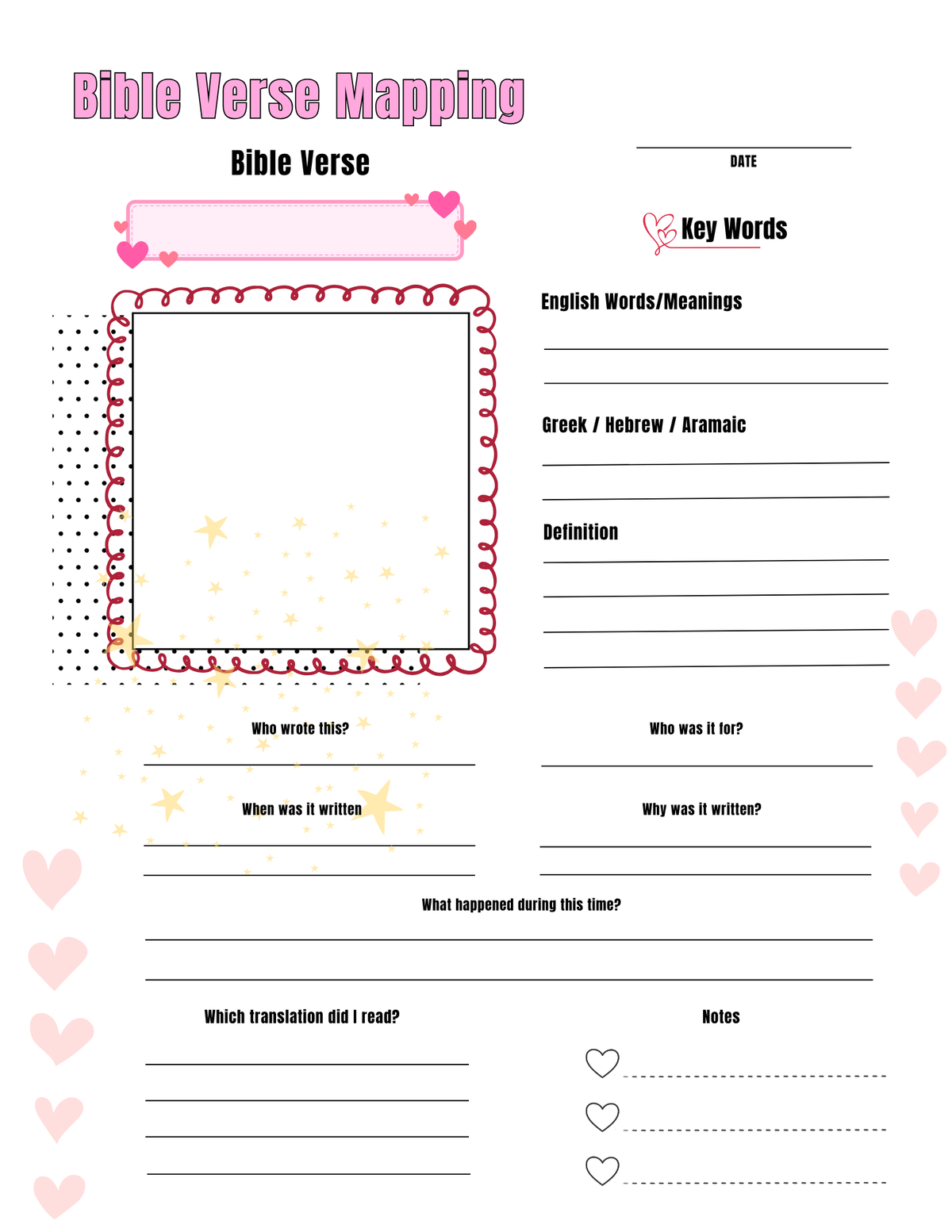 Bible Verse Mapping Digital/Printable Download