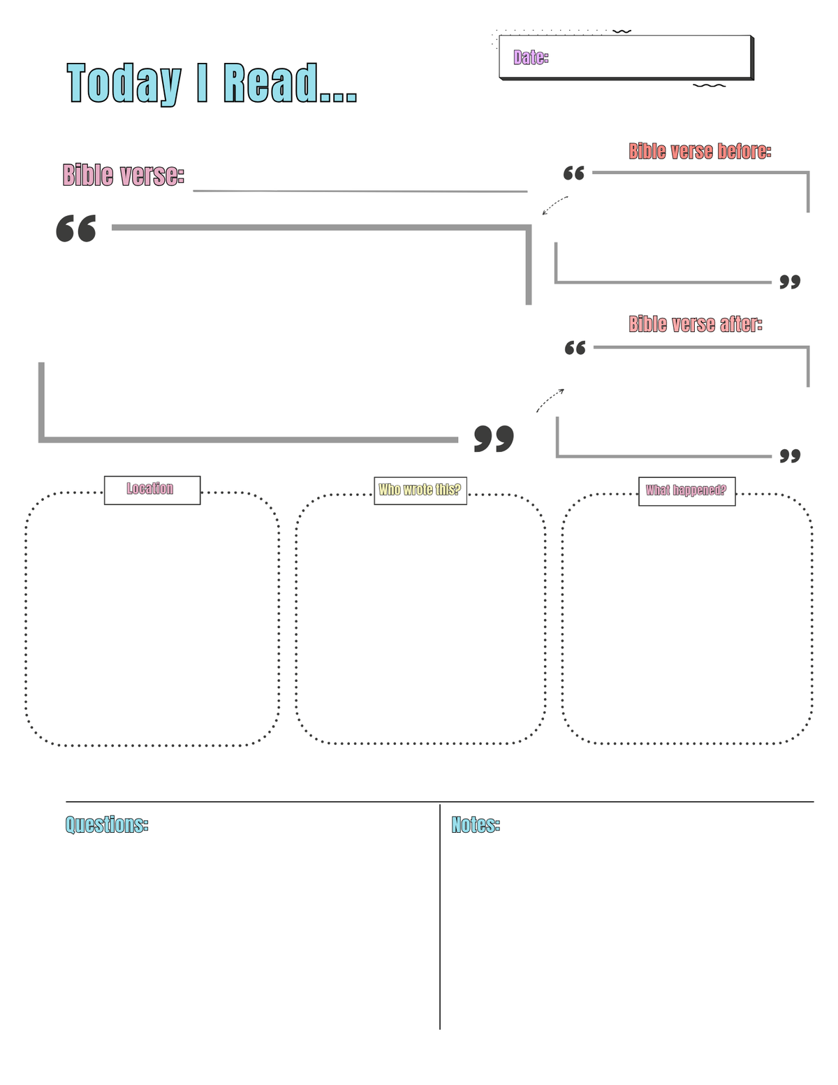 Bible Verse Mapping Digital/Printable Download