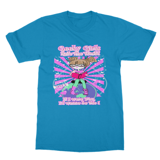 Geeky Girls Rule the World - Maryland Classic Heavy Cotton Adult T-Shirt