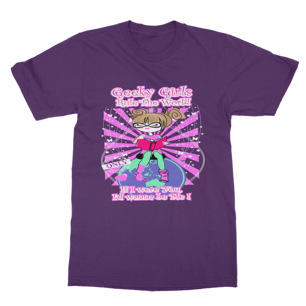Geeky Girls Rule the World - Maryland Classic Heavy Cotton Adult T-Shirt