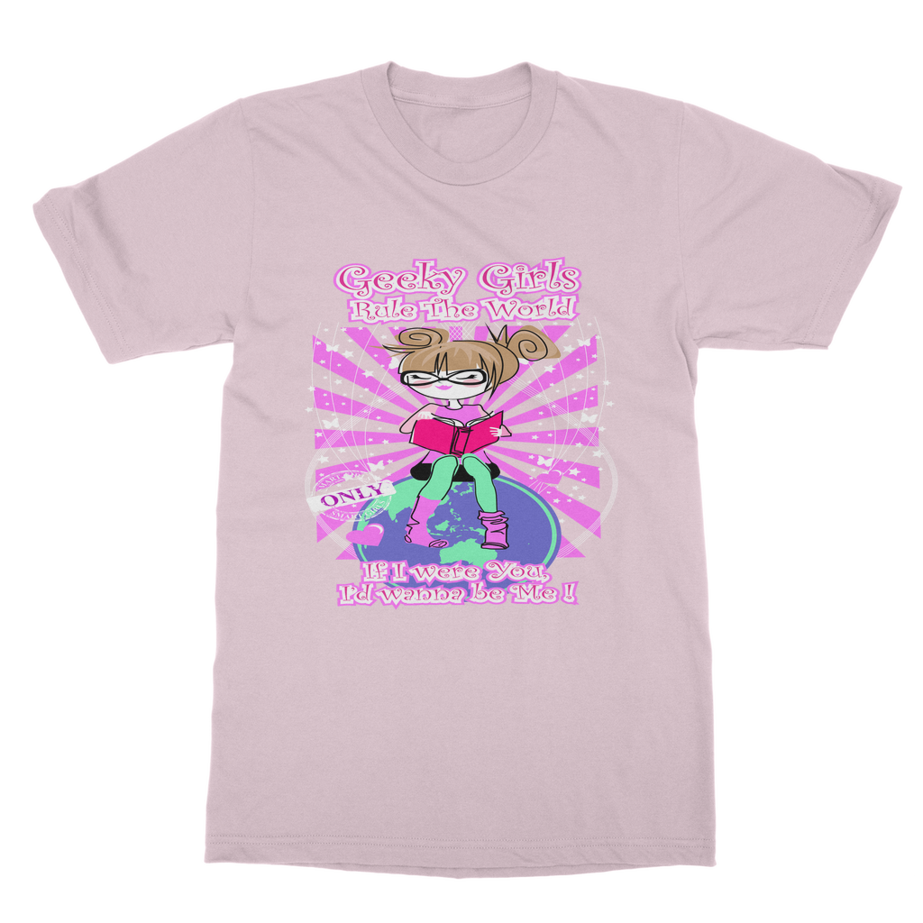 Geeky Girls Rule the World - Maryland Classic Heavy Cotton Adult T-Shirt