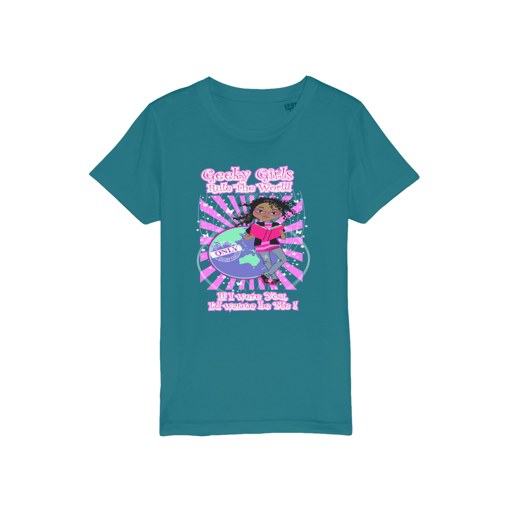 Geeky Girls Rule the World - Morgan Organic Jersey Kids T-Shirt