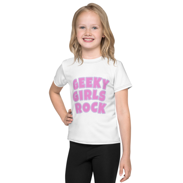 Geeky Girls Rock Kids crew neck t-shirt