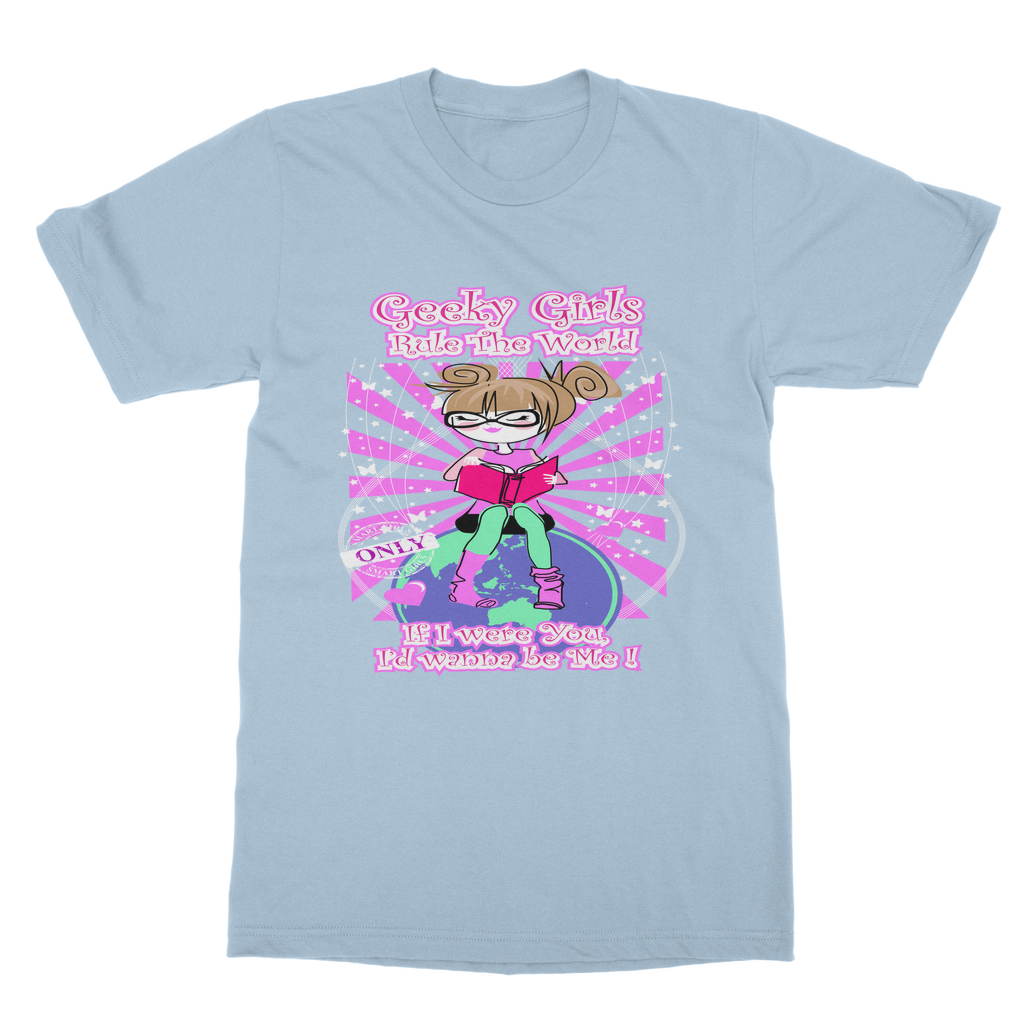 Geeky Girls Rule the World - Maryland Classic Heavy Cotton Adult T-Shirt